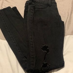 Black jeans with rips